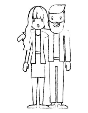 Çift avatar karakter simgeler