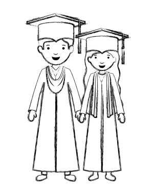 şapka ile birkaç mezun