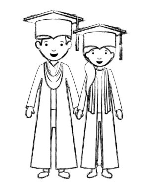 şapka ile birkaç mezun