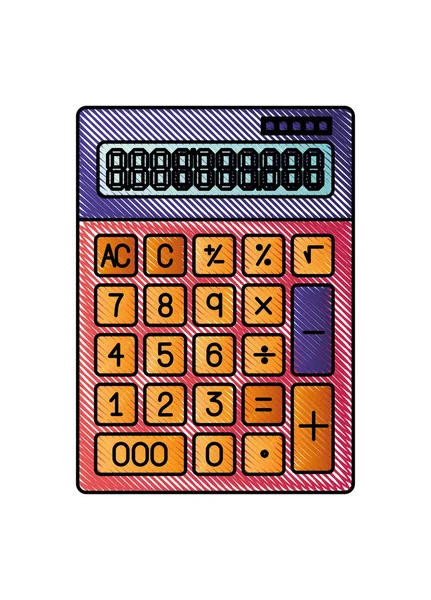 Calculadora ícono de dispositivo matemático — Vector de stock