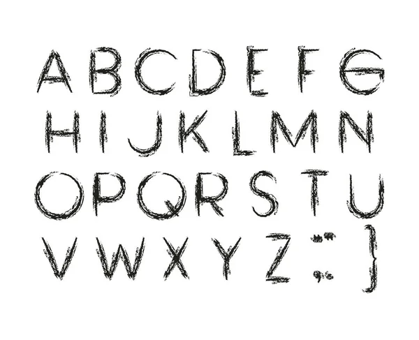 Type d'alphabet icônes de police — Image vectorielle