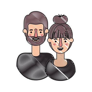 Çift avatar karakter simgeler