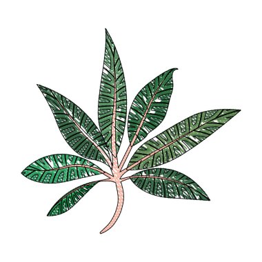 Yaprak ekoloji simgesine sahip dal