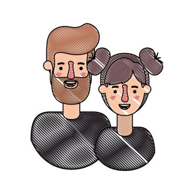 Çift avatar karakter simgeler