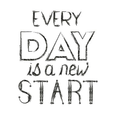 El yapımı yazı tipi ile pozitif mesaj