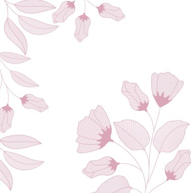 çiçekler ve yaprakları izole simgesi