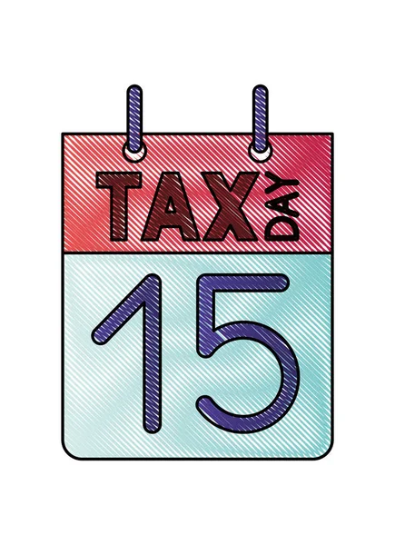 税の日とカレンダーアラーム — ストックベクタ