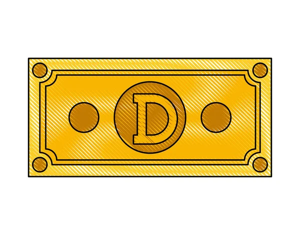 Bill Dogecoin Commerce technologia ikona — Wektor stockowy