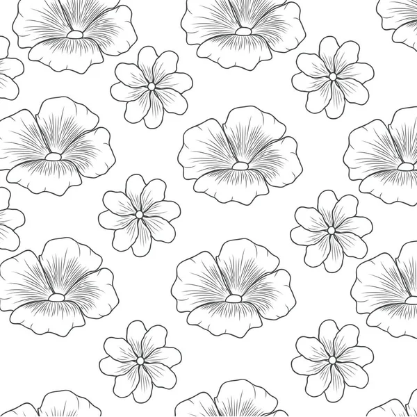 Muster von Blumen isolierte Ikone — Stockvektor