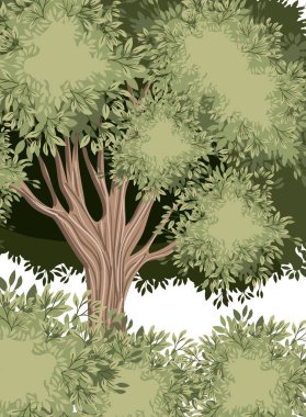 orman sahne boyalı suluboya tarzı