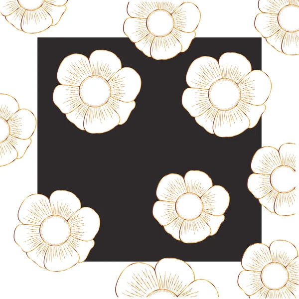 Patrón de flores icono aislado — Vector de stock