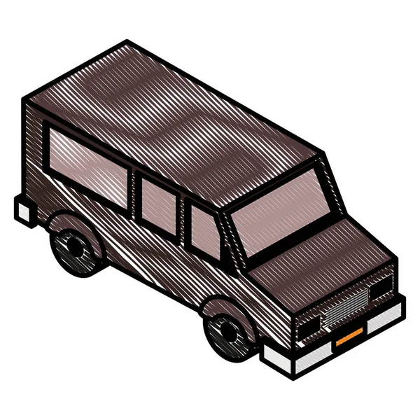 Van vehicle isometric icon — Stock Vector