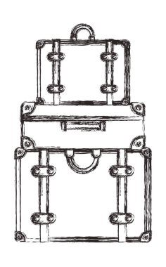 bavullar izole kazık simge