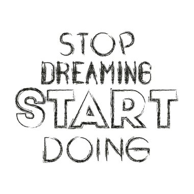 El yapımı yazı tipi ile pozitif mesaj