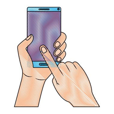 smartphone aygıt ile el