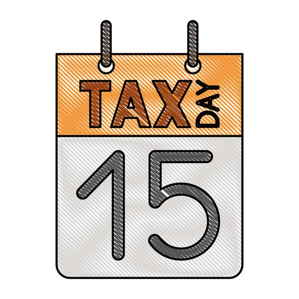 Kalender påminnelse med skatte dag — Stock vektor