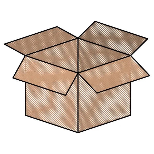 Caja de embalaje icono de cartón — Vector de stock