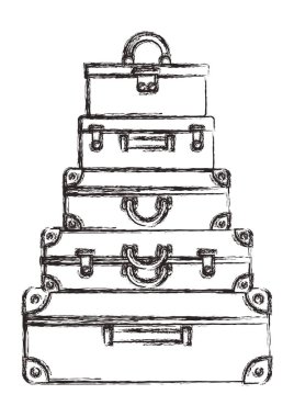 bavullar izole kazık simge