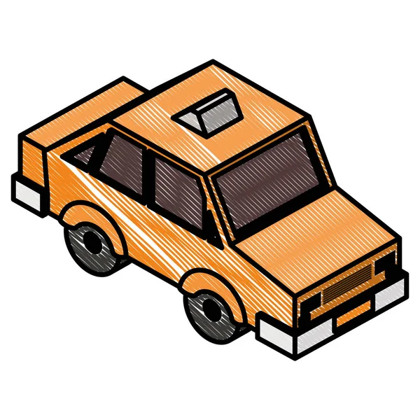 Taxi coche ícono isométrico — Vector de stock