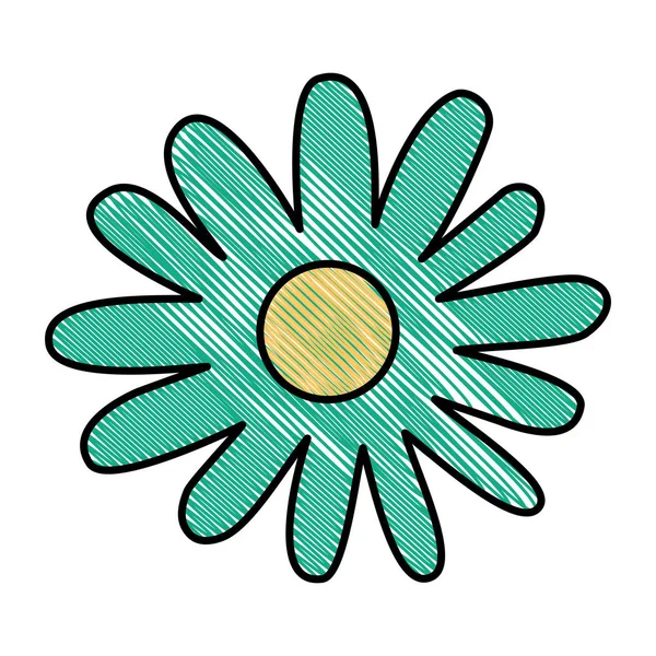 Krásná květinová ikona — Stockový vektor