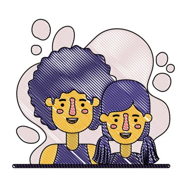 boya Splash arka plan ile çift karakter