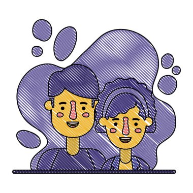 boya Splash arka plan ile çift karakter