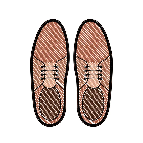 Elegant masculine pair shoes — Stock Vector