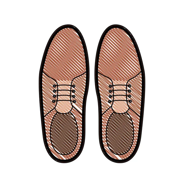 Chaussures élégantes paire masculine — Image vectorielle