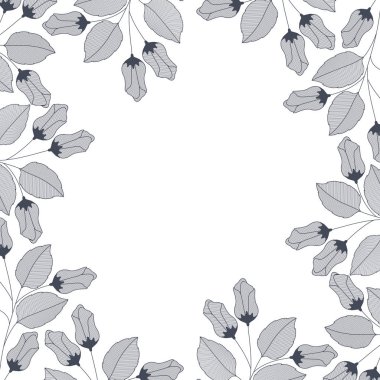 çiçekler ve yaprakları izole simgesi