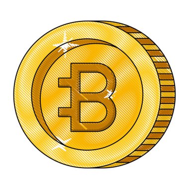 Bitcoin ticaret teknoloji simgesi