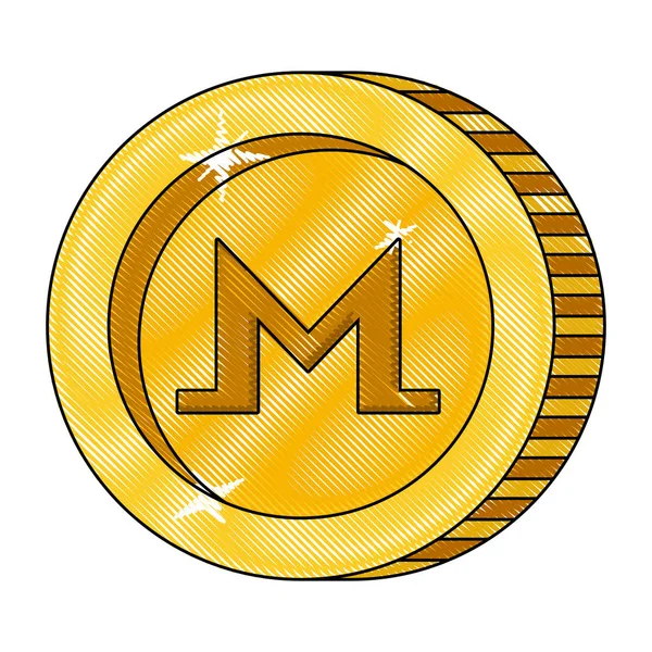 Criptomoeda monero moeda ícone isolado —  Vetores de Stock