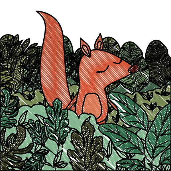 丛林里的野生花栗鼠 — 图库矢量图片