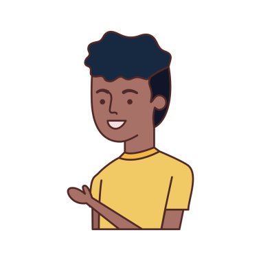 genç adam avatar karakter vektörü
