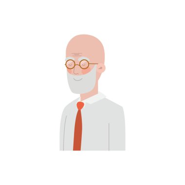 sevimli dedesi avatar karakter vektörü