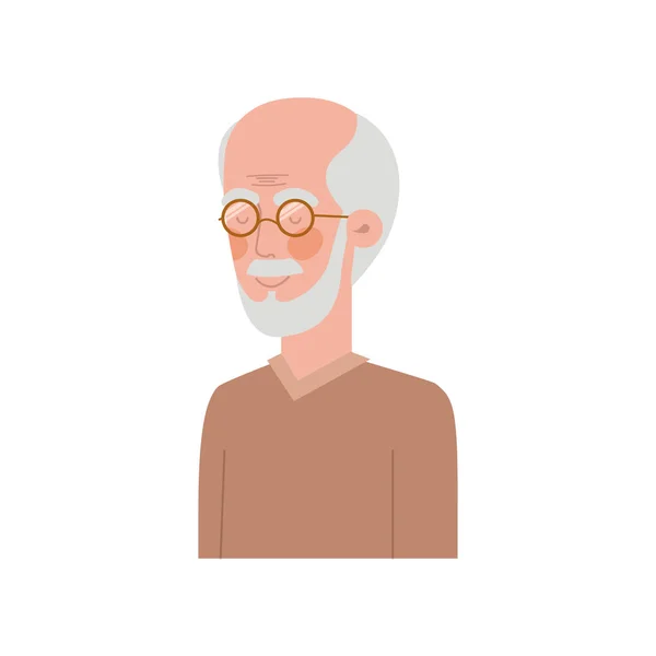 Aranyos nagyapja avatar karakter vektor — Stock Vector