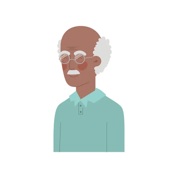 Lindo abuelo avatar carácter vector — Archivo Imágenes Vectoriales