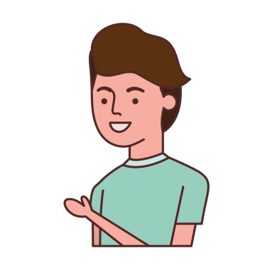 genç adam avatar karakter vektörü