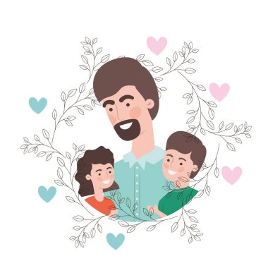 çocuk avatar karakteri ile baba