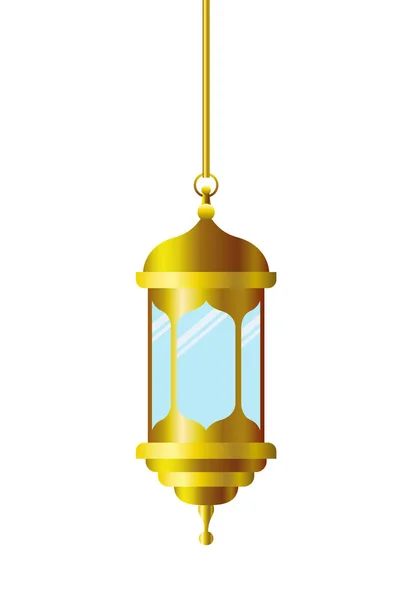 Ramadan kareem lantern hanging icon — Stock Vector