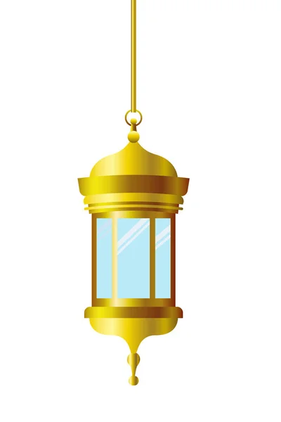 Ikona visuté lucerny ramadánu Kareem — Stockový vektor