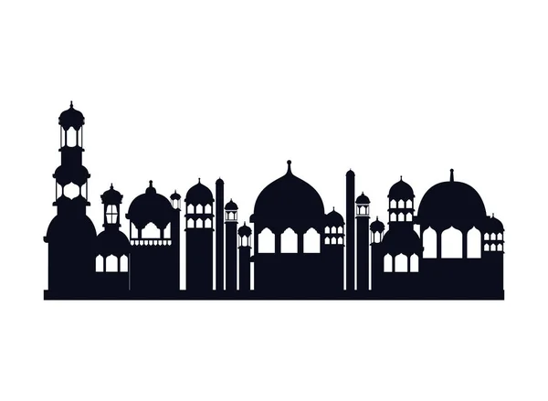 拉马丹卡里姆清真寺建筑图标 — 图库矢量图片