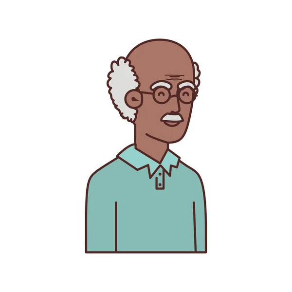 Lindo abuelo avatar carácter — Archivo Imágenes Vectoriales