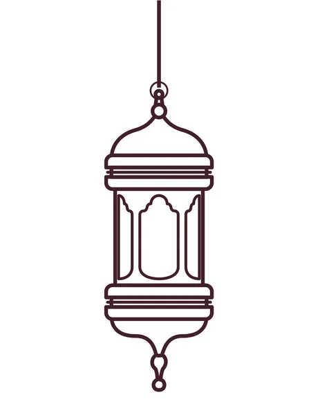 Lanterne ramadan kareem icône suspendue — Image vectorielle
