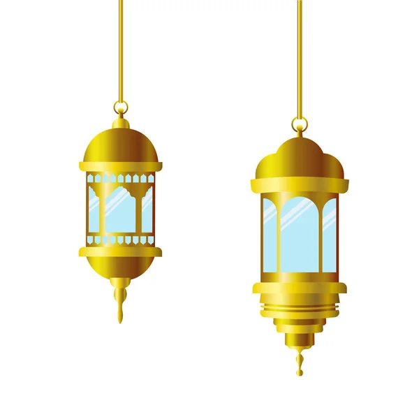 Ramadan kareem linterna colgante icono — Archivo Imágenes Vectoriales