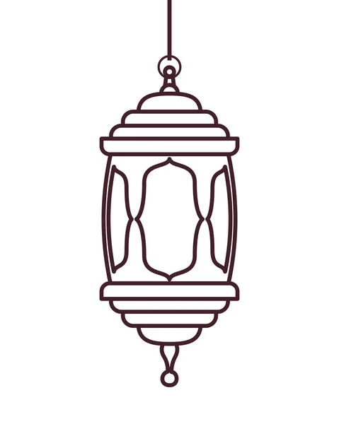 Ramadan kareem lantern hanging icon — Stock Vector