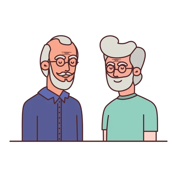 Χαριτωμένος χαρακτήρας avatar του παππού — Διανυσματικό Αρχείο