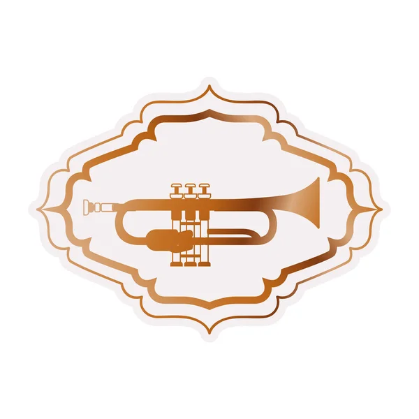 Musical instrument trumpet icon vector — Stock Vector