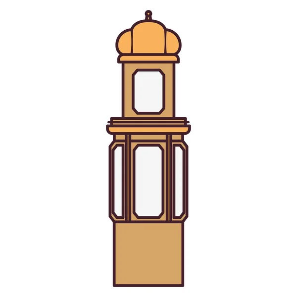 Ramadan kareem lantern isolated icon — Stock Vector