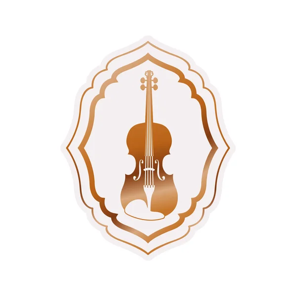 楽器バイオリンアイコンベクトル — ストックベクタ