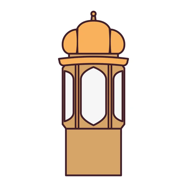 Ramadan Kareem lantaarn geïsoleerd icoon — Stockvector